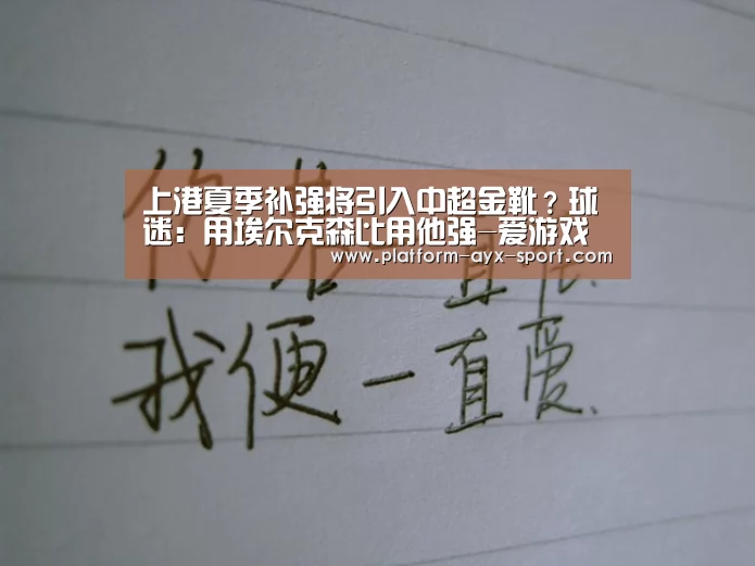 上港夏季补强将引入中超金靴?球迷:用埃尔克森比用他强-爱游戏首页(图3) 爱游戏